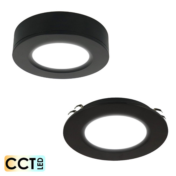 3A Avior 6 3w CCT LED Cabinet Light Black