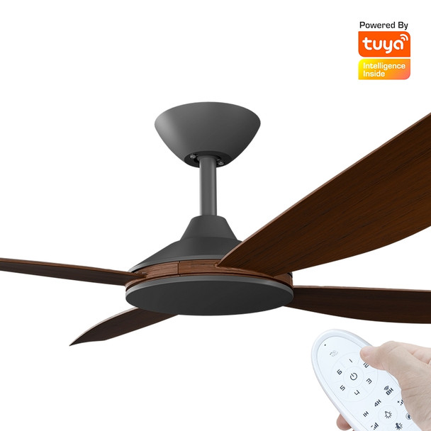 Calibo Vanga Smart DC Ceiling Fan 142cm Black With Koa & Remote