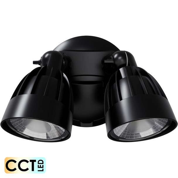 Calibo Nighthawk 2 X 15w CCT LED Black Exterior Spotlight & Sensor