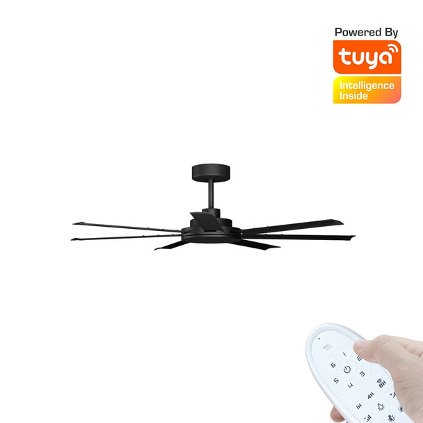 Calibo Alula Smart DC Ceiling Fan 152cm Black With Black & Remote