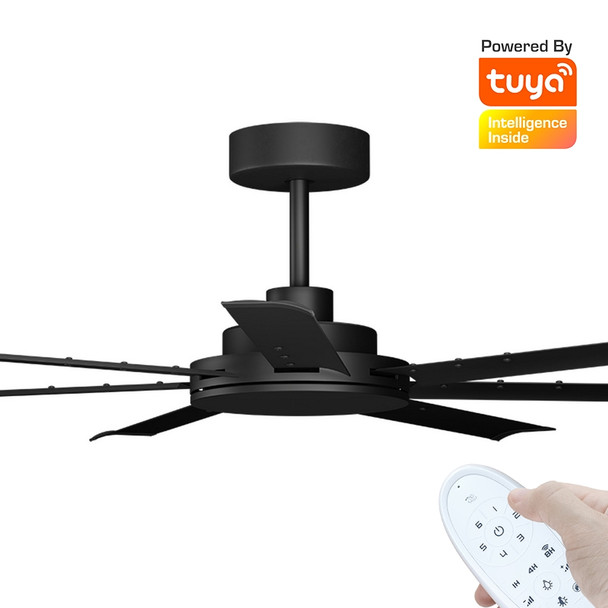 Calibo Alula Smart DC Ceiling Fan 152cm Black With Black & Remote