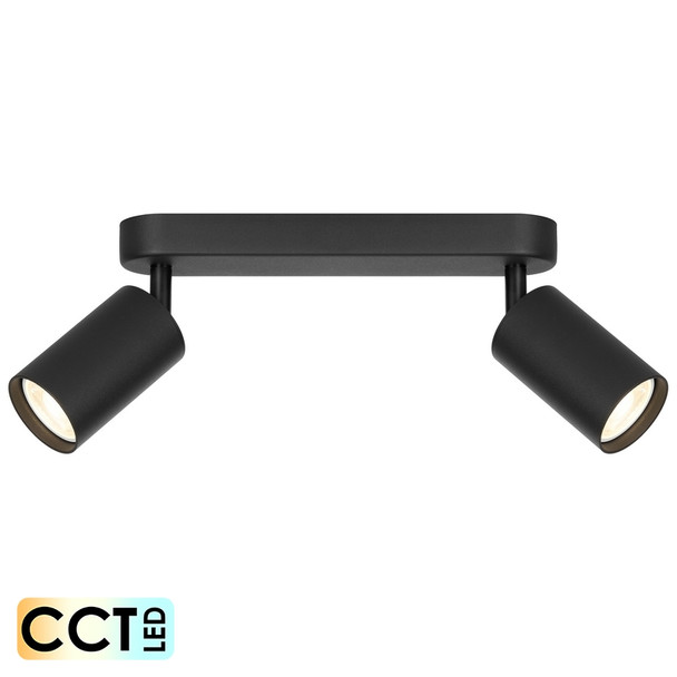 Telbix Picard 2lt CCT GU10 LED Spotlight Black