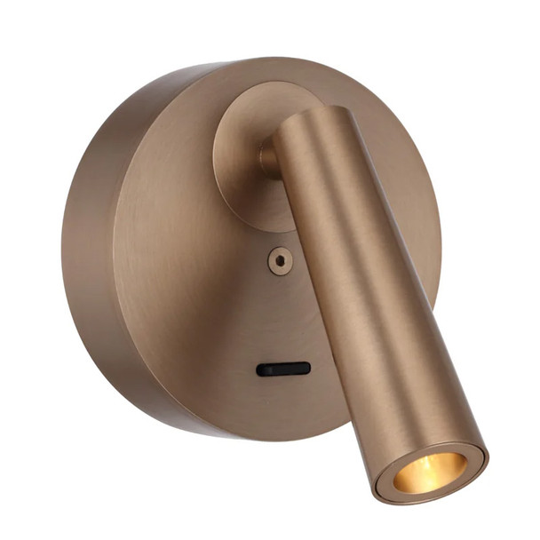 Telbix Lodan 1lt LED Spotlight With Switch Copper