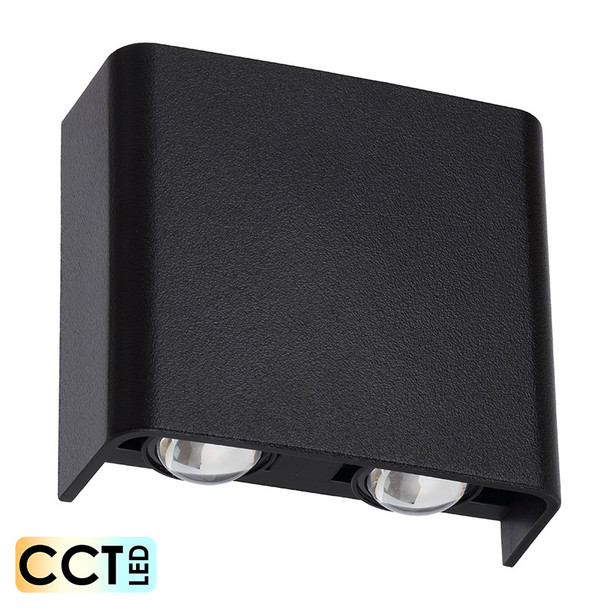 Telbix Eyvor 4w CCT LED Black Exterior Wall Up/Down