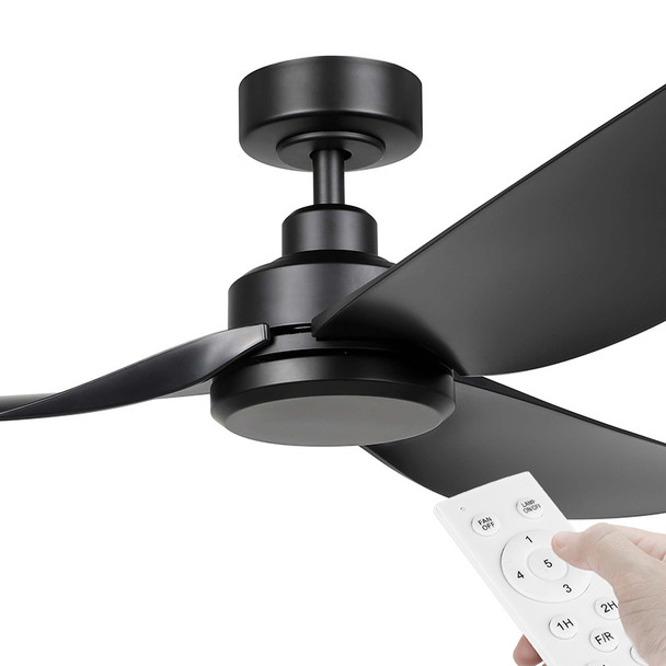 Eglo Torquay DC Motor 142cm Black & Remote Ceiling Fan