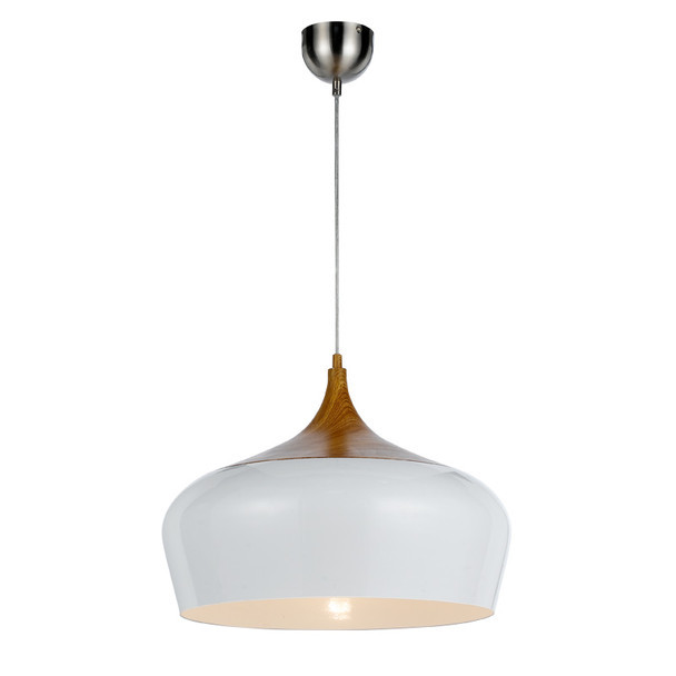 Telbix Polk 46 Hanging Pendant Oak/White