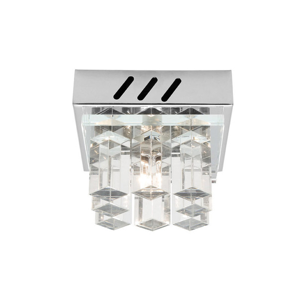 Mercator Jasmine 1lt Chrome & Glass Wall Light