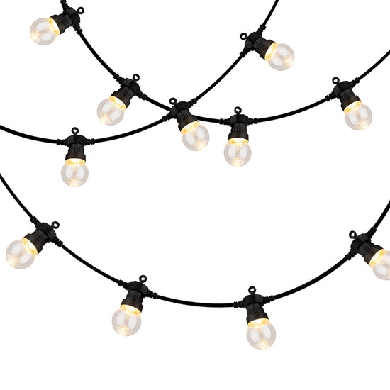 Mercator LED Festoon 10lt 15m Kit 3500K Warm Clear Galaxy Lighting & Fans