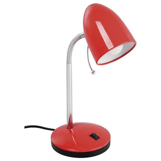 Eglo Lara Study Desk Lamp Red - Galaxy Lighting & Fans