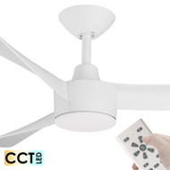 Calibo Turaco DC Motor 132cm White LED Light & Remote Ceiling Fan