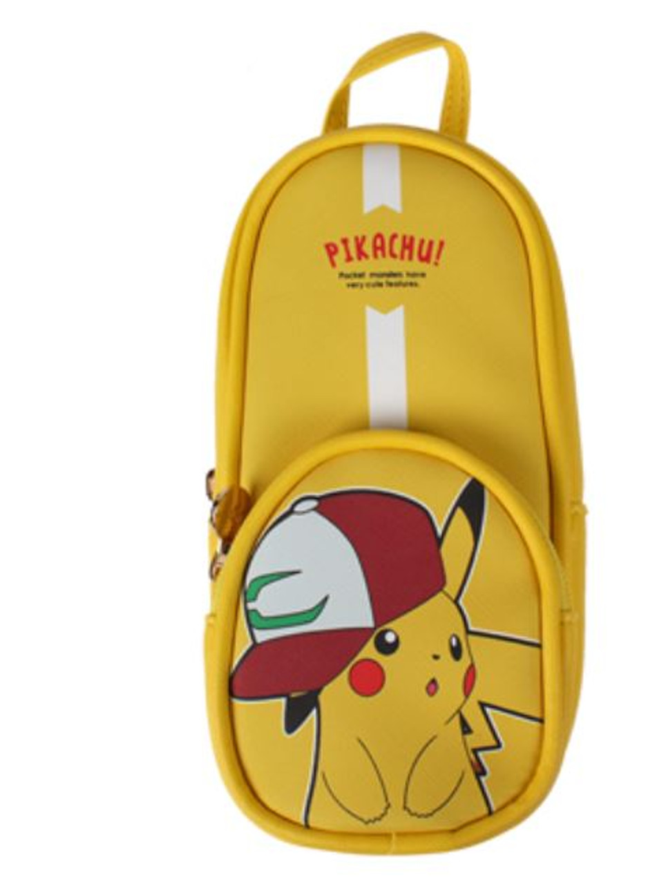 Pokemon Pencil Case Assorted Character with 3 Pokemon Pencils and Erasers -  Yellow 