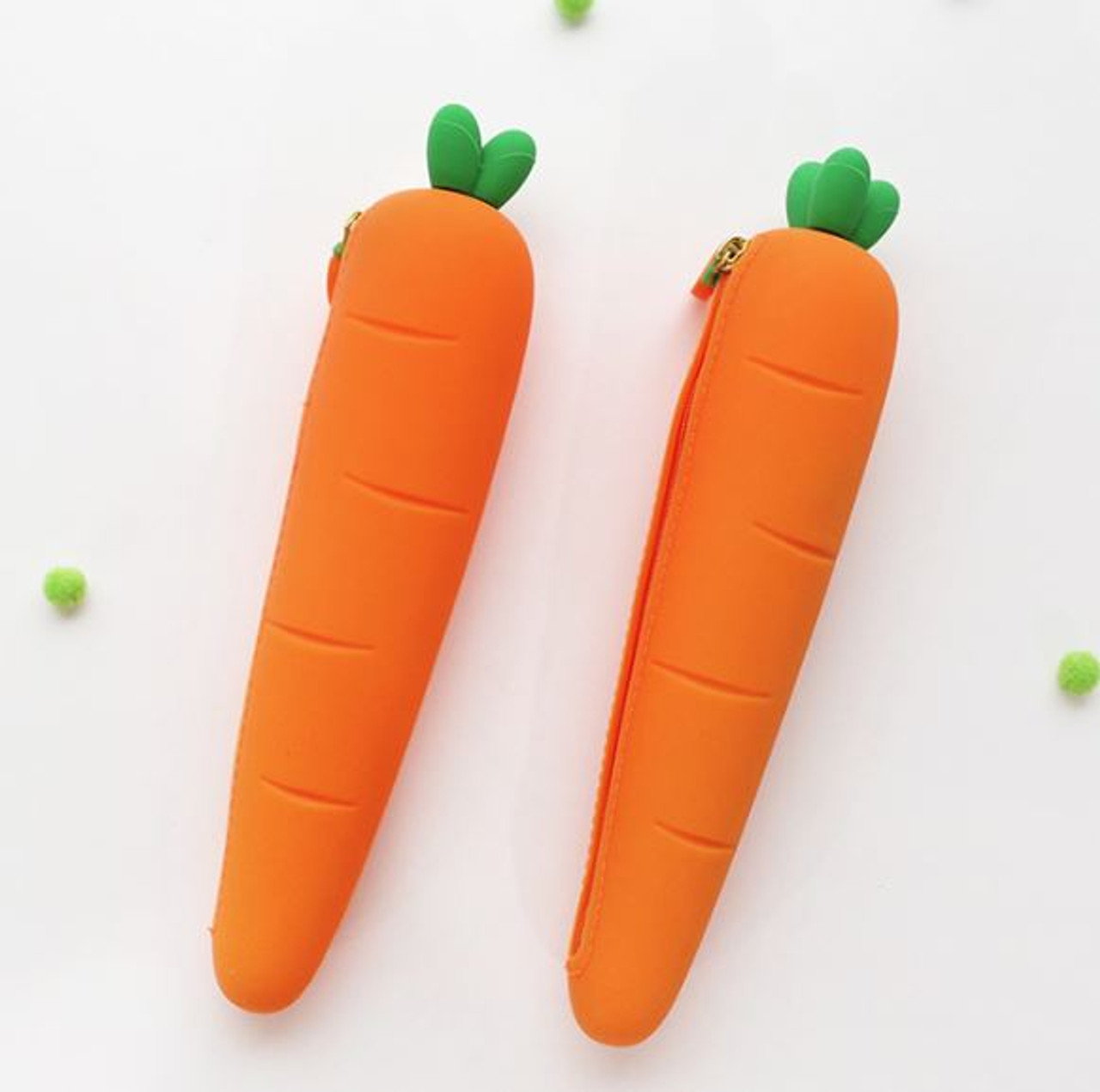 Large Capacity Soft Silicone Carrot Writing Pencil Case for School Supplies  - China Silicone Pencil Case, Cat Shaped Pencil Case