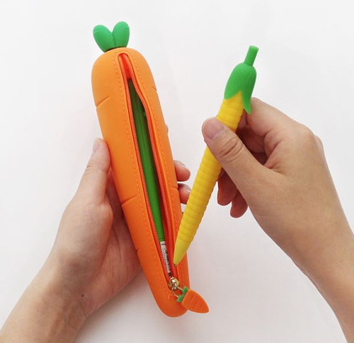 Pink Foot Carrot Squishy Pen