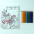 Coloring Postcards Beautiful Day With 12 Mini Color Pencils(Shipping for only US)