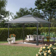 Outsunny 4 x 4m Outdoor Pop-Up Canopy Tent Gazebo Adjustable Legs