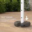 Outsunny Tent Weight Base 4 Piece Gazebo Foot Leg Pole Anchor Weights Set