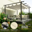 Outsunny 4 x 3(m) Aluminum Pergola Gazebo Garden Shelter w/ Retractable Roof