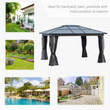 Aluminium Hardtop Gazebo With Curtains 4.2 x 3.6 (m)