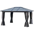 Aluminium Hardtop Gazebo With Curtains 4.2 x 3.6 (m)