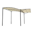 Outsunny 3 x 2.5m Metal Pergola With Extended Shelter In Cream White