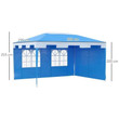 3x4m Gazebo With Two Sides Blue