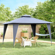 3.5m x 3.5m Gazebo With Double Tier Roof Grey