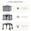 Hardtop Metal Frame Gazebo 3x3M