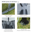 Hardtop Metal Frame Gazebo 3x3M