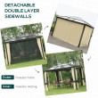 Outsunny 3 x 3.6m Polycarbonate Roof Gazebo With Curtains