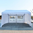Outsunny 4x4m Portable Party Tent With Removable Sidewalls And Double Doors