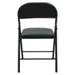 Black Leather Folding Chair