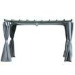 Outsunny 3.6 x 3 Retractable Pergola Dark Grey Aluminium Frame