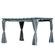 Outsunny 3.6 x 3 Retractable Pergola Dark Grey Aluminium Frame