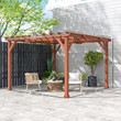 Outsunny Wooden Pergola 3.3 x 3.3 m Garden Shelter