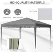 3m x 3m Pop-Up Gazebo - Instant Party Shelter with Carry Bag, Grey