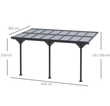 Premium Retractable Patio Pergola - 4.35m x 3m, Grey