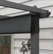 3m x 4m Premium Aluminum Pergola with Retractable Roof - Dark Grey