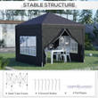 3x3M Gazebo With Sides Pop Up Blue/Black/Green