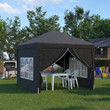 3x3M Gazebo With Sides Pop Up Blue/Black/Green