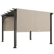 3 x 3 m outdoor pergola with adjustable canopy, Beige