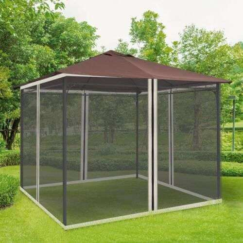 10 x 10ft Gazebo Mosquito Netting Screen Walls Outsunny