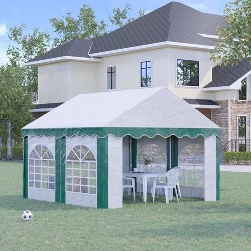 4x4 Gazebo With Sides White/Green