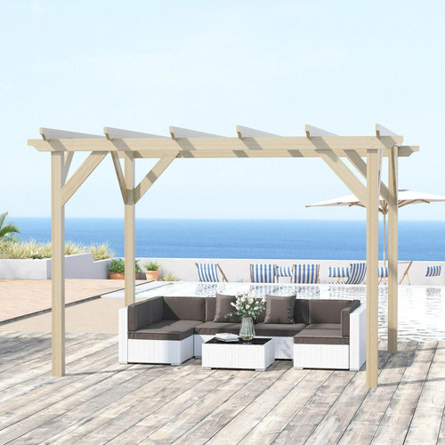 Outsunny Wooden Pergola 3.6 x 3M