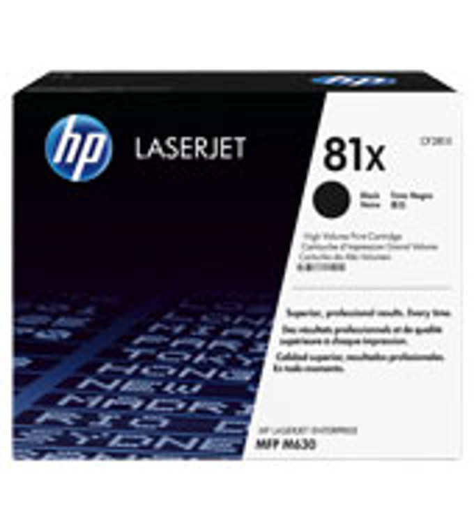 HP 81X High Yield Black Original LaserJet Toner Cartridge (CF281X)