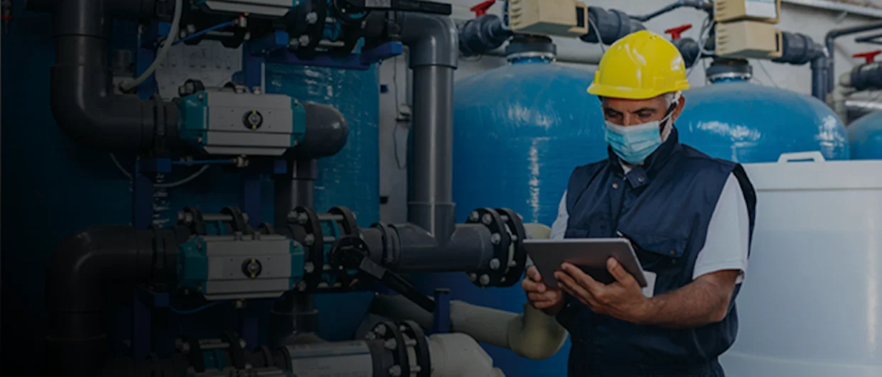 Industrial chemical processing &mdash; plant piping and storage tanks