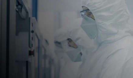 Biomedical manufacturing &mdash; laboratory equipment on a production line