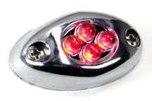 Courtesy LED Light POD with Chrome Case - Red