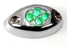 Courtesy LED Light POD with Chrome Case - Green 