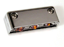 Step LED Light POD with Chrome Case - Amber