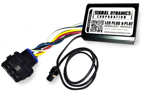 LED Headlight Module + EUROPEAN Dual H7 Harness Adapter